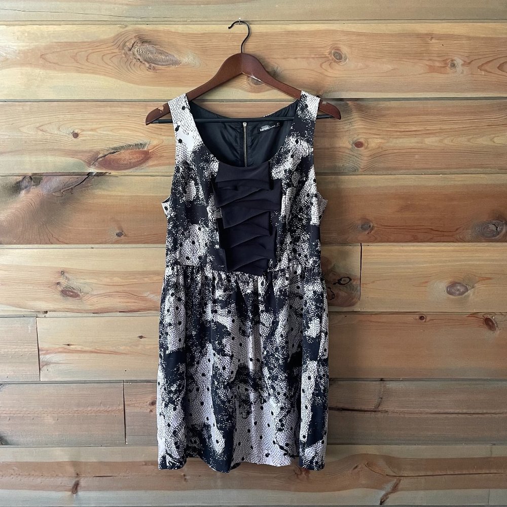 Cream and Black Formal Dress
